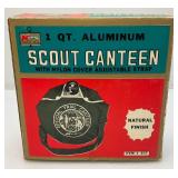 Vintage KMART Scout Aluminum Canteen In Original Box