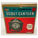 Vintage KMART Scout Aluminum Canteen In Original Box