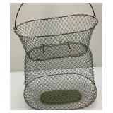 Misc. Vintage Fishing Items Including Live Basket, Small landing Net And More
