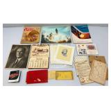 Misc. Collectiblke Vintage Paper Items Including 1964 Calendar, NASA Shuttle Luanch Photograph 11" x 14" And more