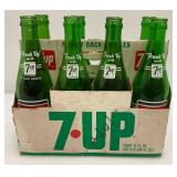 Group Of Vintage Soda Bottles Including 7Up, Mountain Dew, Tab, Coca-Cola And More
