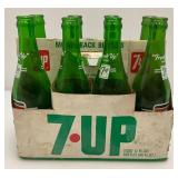 Group Of Vintage Soda Bottles Including 7Up, Mountain Dew, Tab, Coca-Cola And More