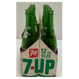 Group Of Vintage Soda Bottles Including 7Up, Mountain Dew, Tab, Coca-Cola And More