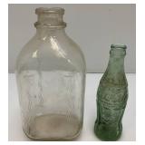 Group Of Vintage Soda Bottles Including 7Up, Mountain Dew, Tab, Coca-Cola And More