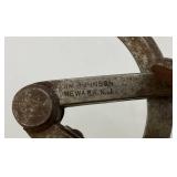 Antique Primitive Machinist Metal Scribe Compasses 6" x 9 3/4"