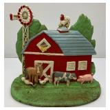 Vintage Heavy Cast Iron Farm Animal And Barn Door Stop 8" x 9"