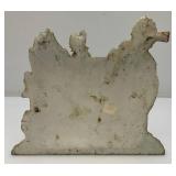 Vintage Heavy Cast Iron Farm Animal And Barn Door Stop 8" x 9"