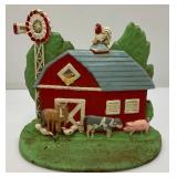 Vintage Heavy Cast Iron Farm Animal And Barn Door Stop 8" x 9"