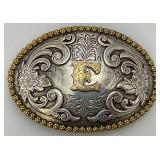 Two Vintage Belt Buckles One Is Nocona