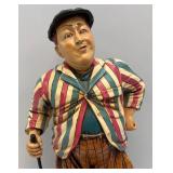 Est. $175.00-$325.00 RARE Vintage "Three Stooges" Curly Golfer Statue 26"