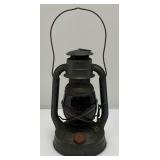 Vintage DIETZ Little Wizard No.8 Oil Lamp With Red Glass