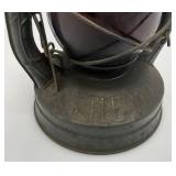 Vintage DIETZ Little Wizard No.8 Oil Lamp With Red Glass