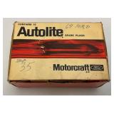 Vintage Headlamps including GE 4000, 4001 And 4002 (New Old Stock), Old Used Spark Plugs Motorcraft  And more