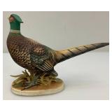 Three Vintage Collectible Pheasant Statues Including LEFTON And More (Small Chip Present on Bottom Of beak On One)