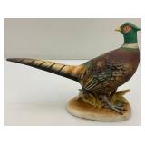 Three Vintage Collectible Pheasant Statues Including LEFTON And More (Small Chip Present on Bottom Of beak On One)