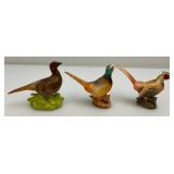 Misc. Miniature Collectible Pheasant Statues, Salt & Pepper Shakers And More