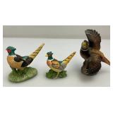 Misc. Miniature Collectible Pheasant Statues, Salt & Pepper Shakers And More