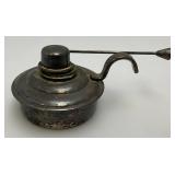 Vintage Silver Plate Chafing Dish Alcohol Burners With Wick