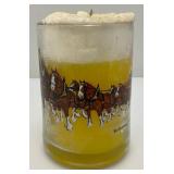 Very Collectible BUDWIESER Champion Clydesdales Beer Mug Candle (Very Cool) 5" Tall