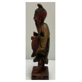 Misc. Vintage African And Oriental Hand Carved Wooden Statues And Biggest Is 12"