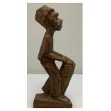 Misc. Vintage African And Oriental Hand Carved Wooden Statues And Biggest Is 12"