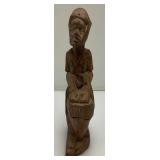Misc. Vintage African And Oriental Hand Carved Wooden Statues And Biggest Is 12"