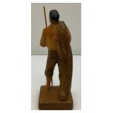 Misc. Vintage African And Oriental Hand Carved Wooden Statues And Biggest Is 12"