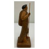 Misc. Vintage African And Oriental Hand Carved Wooden Statues And Biggest Is 12"