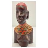 Misc. Vintage African And Oriental Hand Carved Wooden Statues And Biggest Is 12"