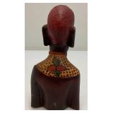 Misc. Vintage African And Oriental Hand Carved Wooden Statues And Biggest Is 12"