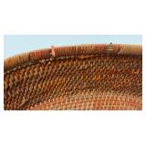 Antique Chinese Rattan Basket 4" x 7" x 10"