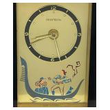 Vintage Swiss Movement Made In Germany Dancing Ballerina Music Box Alarm Clock 3" x 3" x 6" (SEEMS TO WORK)