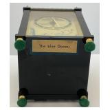 Vintage Swiss Movement Made In Germany Dancing Ballerina Music Box Alarm Clock 3" x 3" x 6" (SEEMS TO WORK)
