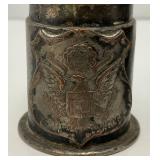 Pair Of WWI Bullet Shell Salt & Pepper Shakers Camp "Hancock" Augusta Ga 3"