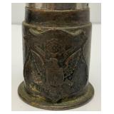 Pair Of WWI Bullet Shell Salt & Pepper Shakers Camp "Hancock" Augusta Ga 3"