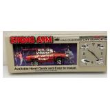 Vintage Man Cave Collectible Strong Arm Gas Charged Lift Supports Sign And Clock (Needs Repair) 12 1/2" x 32 1/2"