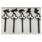 Vintage Heavy Metal Ornate Garden Fence With Chain 16"