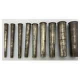 RARE Antique French Pastry Cream Tubes/Nozzles in Custom Case Marked France 6"