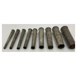 RARE Antique French Pastry Cream Tubes/Nozzles in Custom Case Marked France 6"