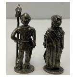 Set Of Four Vintage Celtic Warriors Miniature Figurines Role Playing Pewter Pack 1.5"