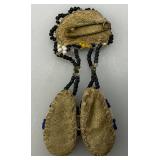 Vintage Miniature Native American Buck Skin And Beaded Items And more