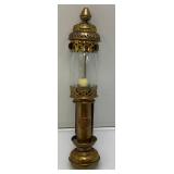 EST. $150.00 -$275.00 CER Railway Marked Brass Railway Carriage Lamp Candle Lantern With Candle 13 1/2"