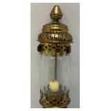 EST. $150.00 -$275.00 CER Railway Marked Brass Railway Carriage Lamp Candle Lantern With Candle 13 1/2"