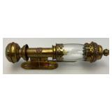 EST. $150.00 -$275.00 CER Railway Marked Brass Railway Carriage Lamp Candle Lantern With Candle 13 1/2"