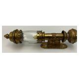 EST. $150.00 -$275.00 CER Railway Marked Brass Railway Carriage Lamp Candle Lantern With Candle 13 1/2"