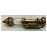 EST. $150.00 -$275.00 CER Railway Marked Brass Railway Carriage Lamp Candle Lantern With Candle 13 1/2"