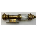 EST. $150.00 -$275.00 CER Railway Marked Brass Railway Carriage Lamp Candle Lantern With Candle 13 1/2"