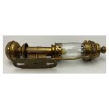 EST. $150.00 -$275.00 CER Railway Marked Brass Railway Carriage Lamp Candle Lantern With Candle 13 1/2"