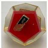 Vintage Mid-Century Lucite Acrylic Oriental Souvenir Paperweight Made In Japan