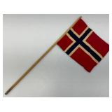 Vintage NORWAY Flag 7" x 8 1/2"